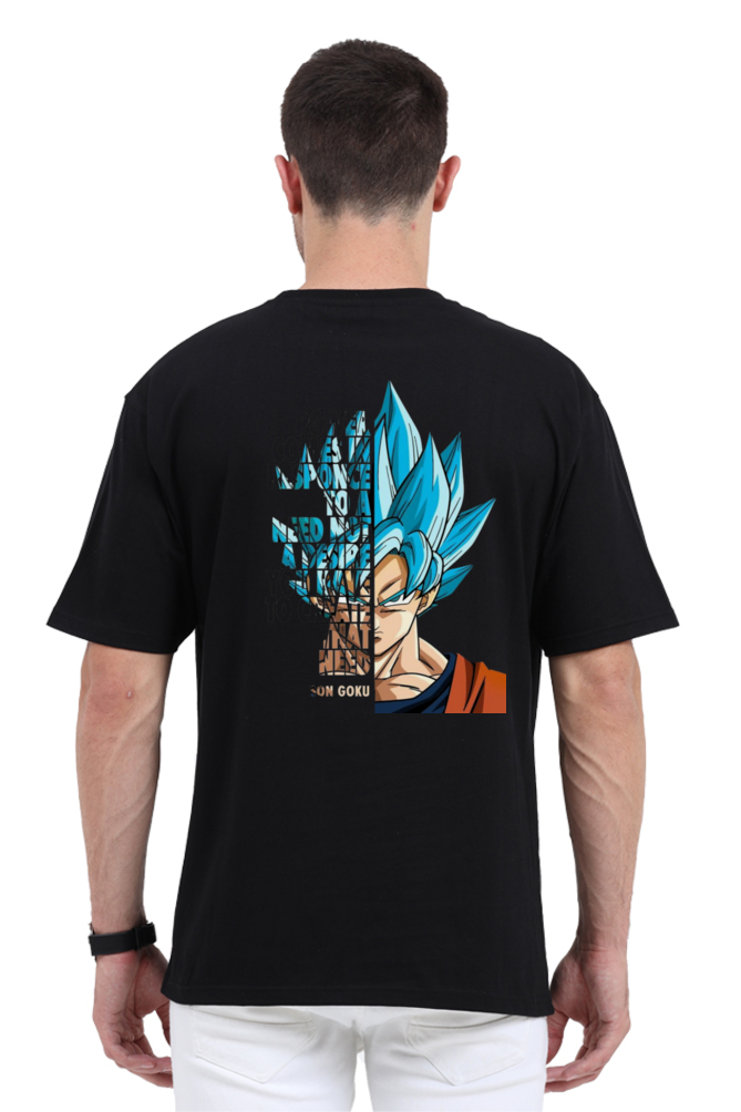 Goku printed black back t shirt