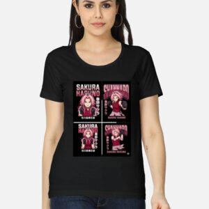 Naruto Shippuden: Sakura Haruno Battle Mode Oversized Classic Cotton T-Shirt Unisex Oversized Classic T-Shirt