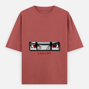 Naruto Shippuden:  Itachi Uchiha Sharingan Eye  Unisex Oversized Classic Cotton T-Shirt