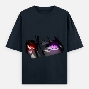 Naruto Shippuden:  Sasuke Uchiha Eyes Unisex Oversized Classic Cotton T-Shirt