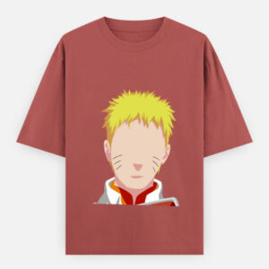 Naruto Shippuden: Naruto Uzumaki Face Unisex  Oversized Classic Cotton T-Shirt